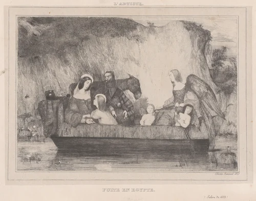 Flight from Egypt, from "L'Artiste" by Célestin Nanteuil, print, 1833