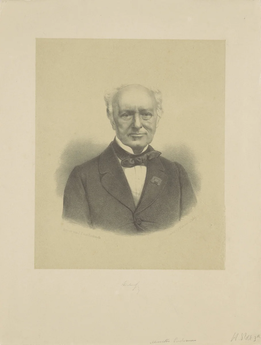 Portret van Jan Jacob Rochussen by anonymous, print, 1847-1887