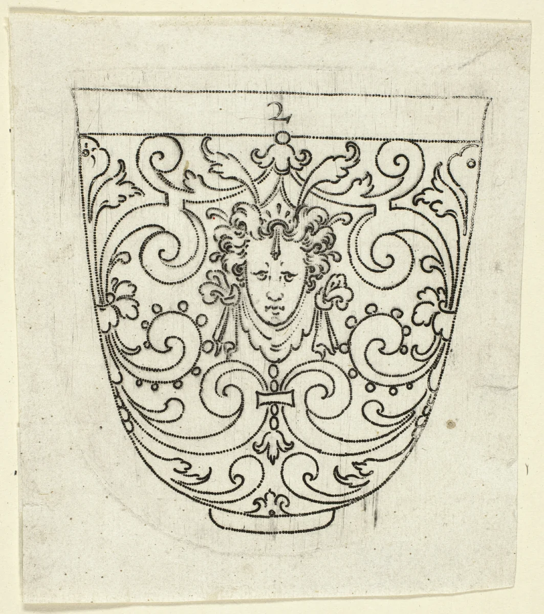 Plate 2, from XX Stuck zum (ornamental designs for goblets and beakers) by Master A.P. German, print, 1601