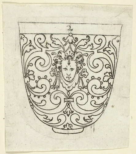 Plate 2, from XX Stuck zum (ornamental designs for goblets and beakers) by Master A.P. German, print, 1601