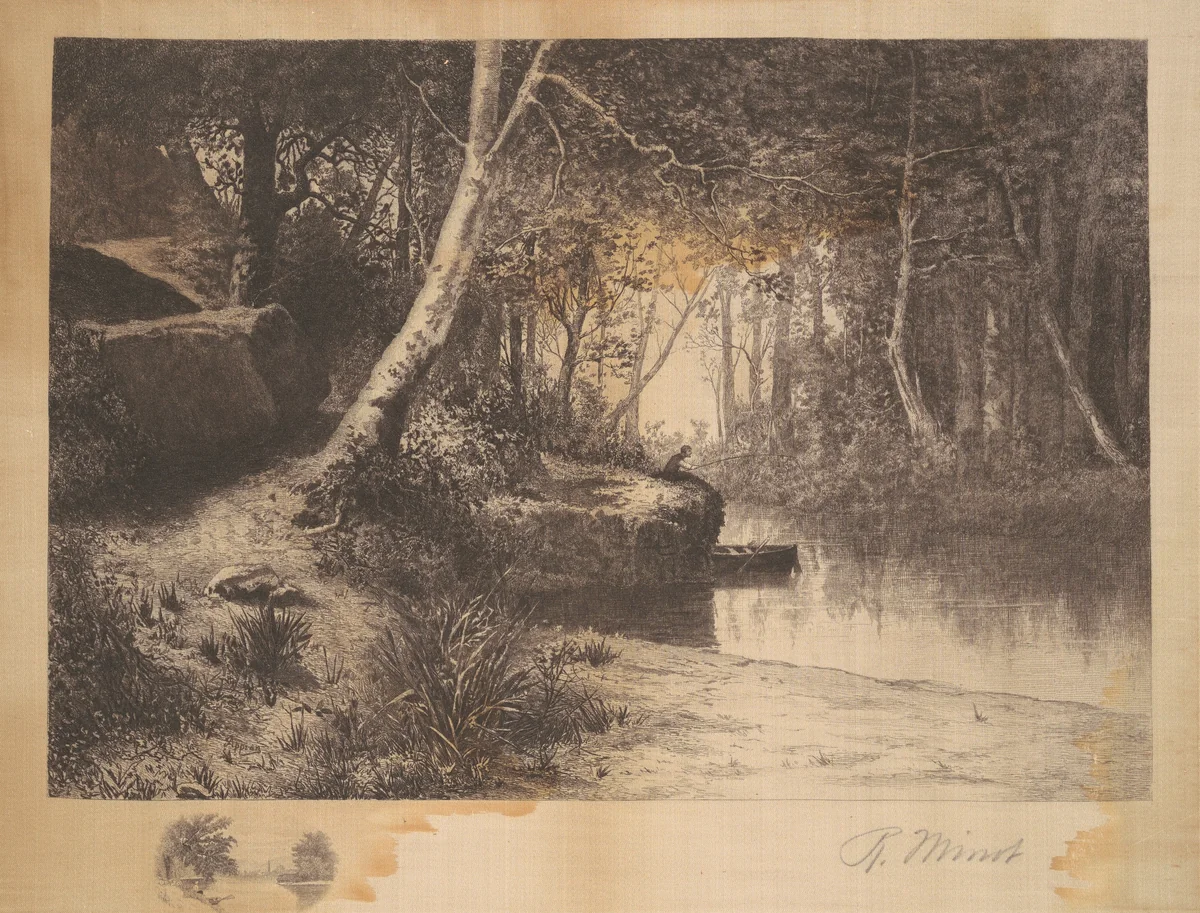 A Quiet Nook by Adolphe Appian, print, 1850-1899