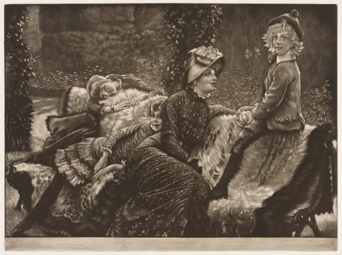 The Garden Bench by James Tissot, print, 1883