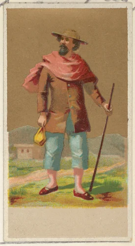 Peru, from the Natives in Costume series (N16), Teofani Issue, for Allen & Ginter Cigarettes Brands by Allen & Ginter, print, 1886-1900