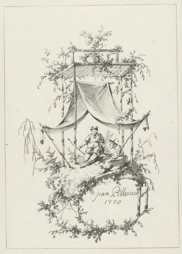 Composition in Chinoiserie style by Jean Baptiste Pillement, drawing, 1770