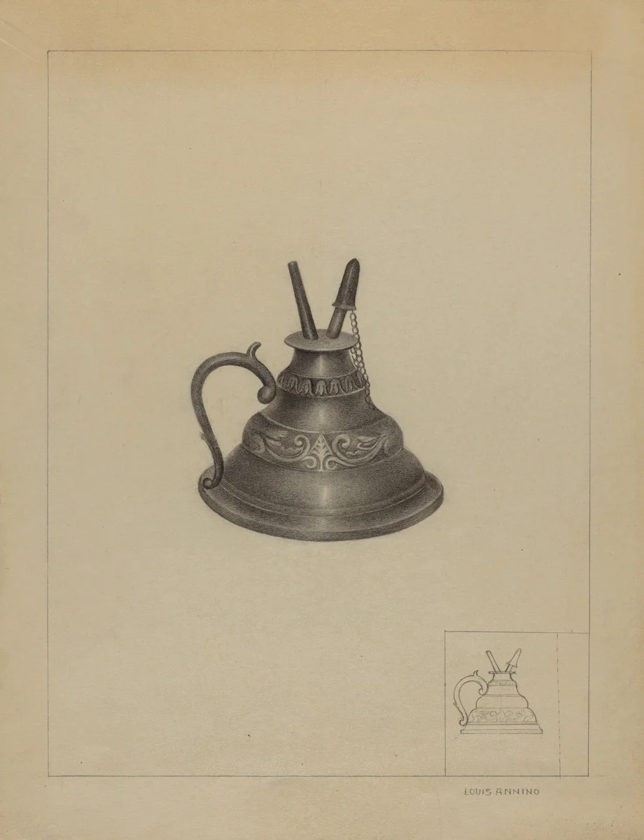 Lamp by Louis Annino, index of american design, 1936