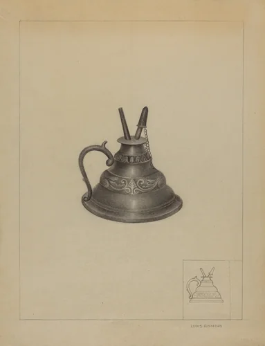 Lamp by Louis Annino, index of american design, 1936