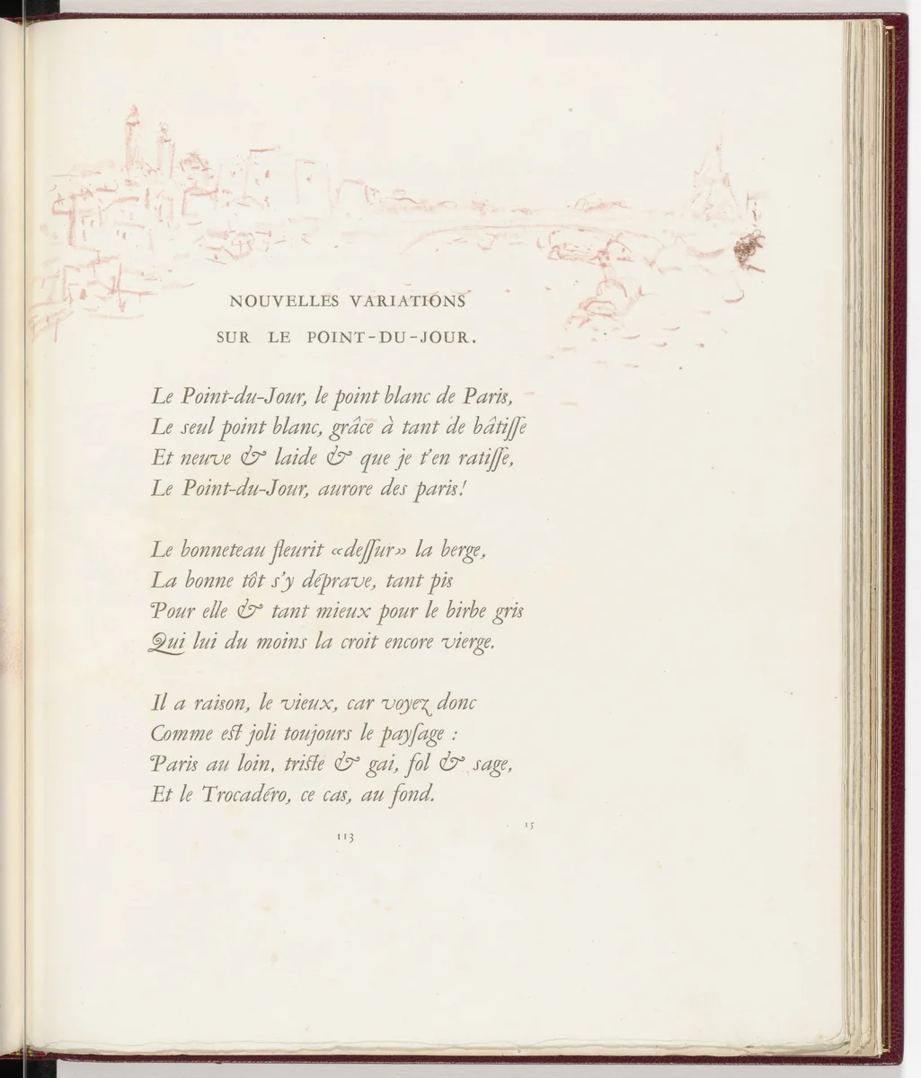 In-text plate (page 113) from Parallèlement (In Parallel) by Pierre Bonnard, illustrated book, 1900