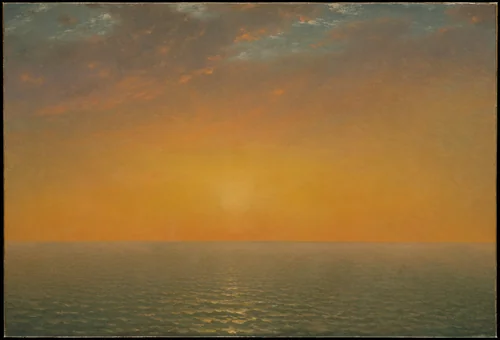 Sunset on the Sea by John Frederick Kensett, artwork, 1872