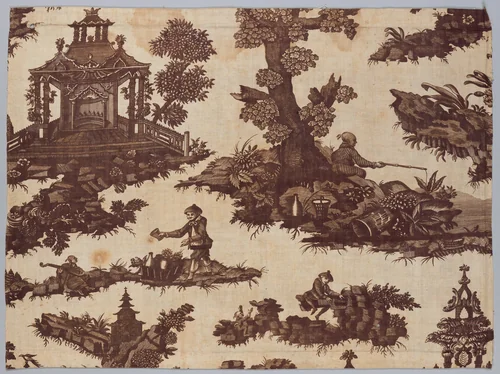 Piece by Bromley Hall Printworks, textile, 1755-1775