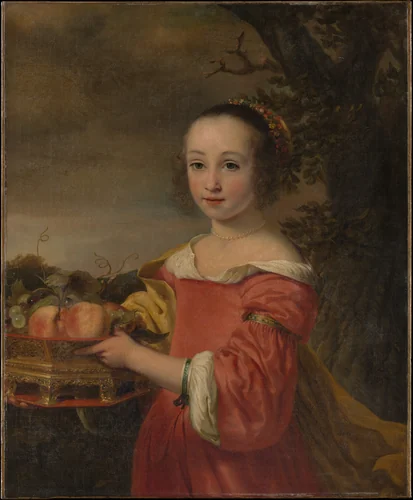 Petronella Elias (1648–1667) with a Basket of Fruit by Ferdinand Bol, painting, 1657