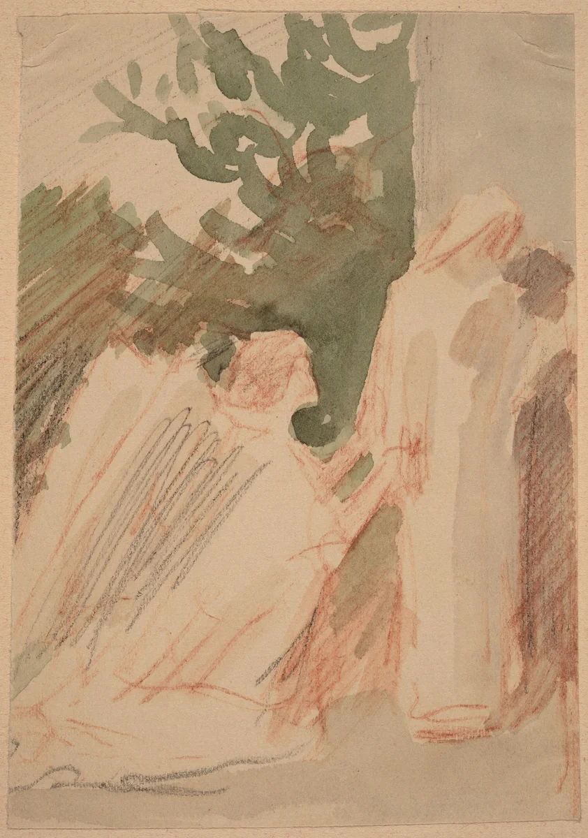 Study for a Panel by Charles Sprague Pearce, drawing, 1890-1897