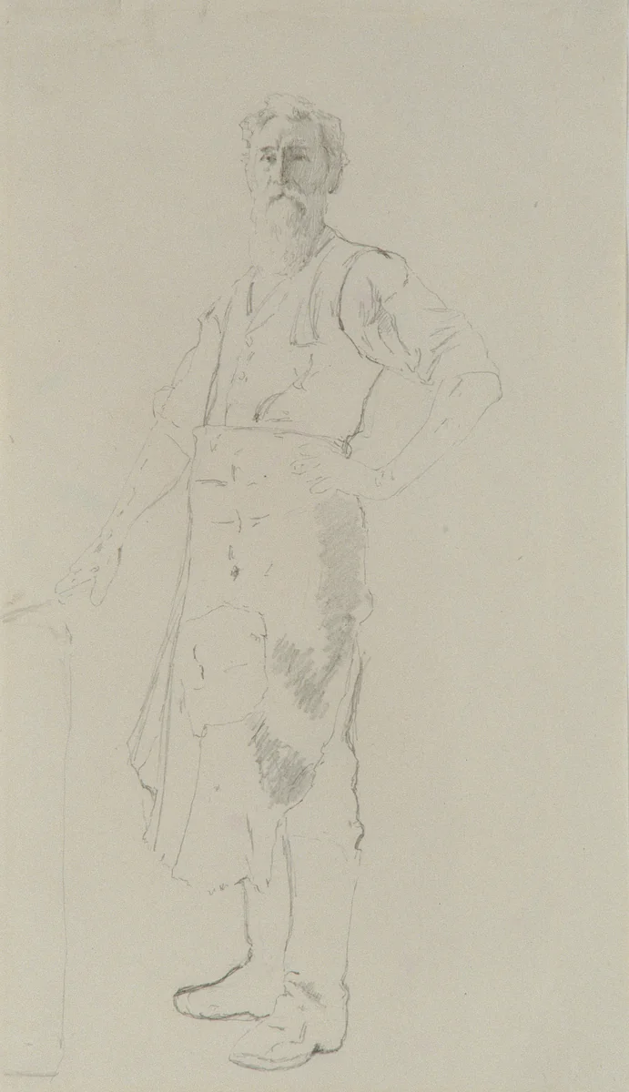 The Village Blacksmith by Thomas Hovenden, artwork, 1882-1885