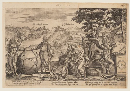 The World Upside Down by Anton Wierix, print, 1579