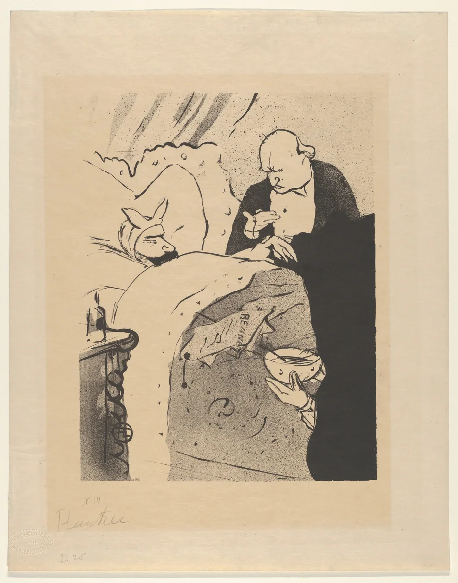 Carnot Is Sick! (from Les Vieilles Histoires) by Henri de Toulouse-Lautrec, print, 1893