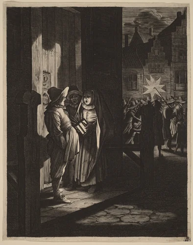 The Star of Kings, a Night Piece by Jan van de Velde II; Pieter Molijn, print, 1630