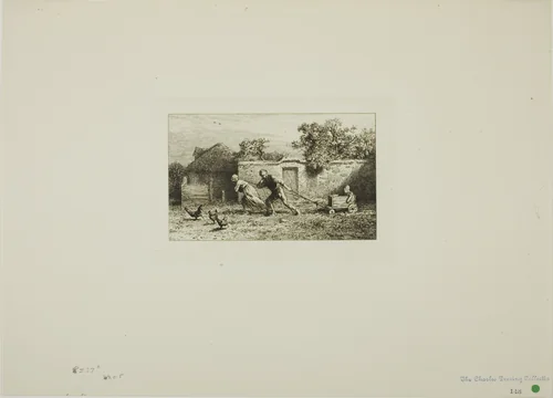 The Carriage by Charles-Émile Jacque, print, 1865