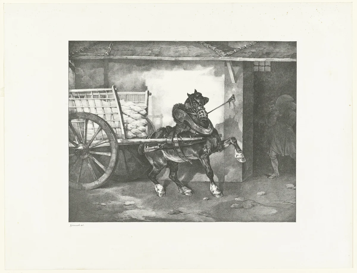 Het paard van de stukadoor by Théodore Géricault, print, 1822