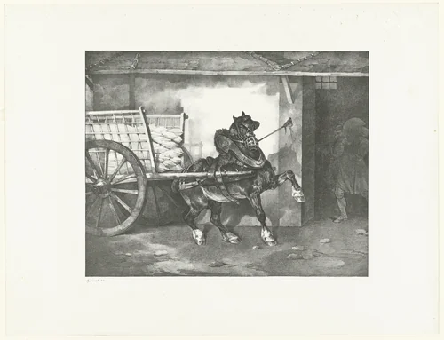 Het paard van de stukadoor by Théodore Géricault, print, 1822