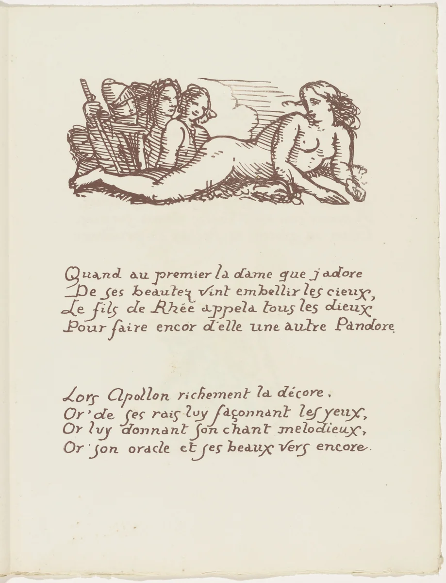 Headpiece (folio 38) from Les Amours (The Loves) by Émile Bernard, illustrated book, 1915