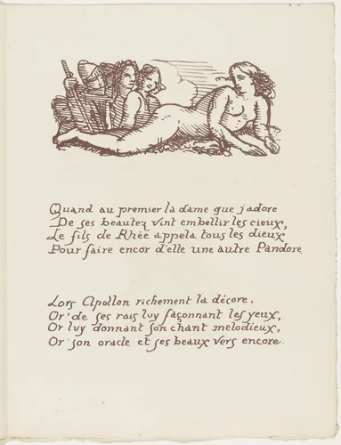 Headpiece (folio 38) from Les Amours (The Loves) by Émile Bernard, illustrated book, 1915