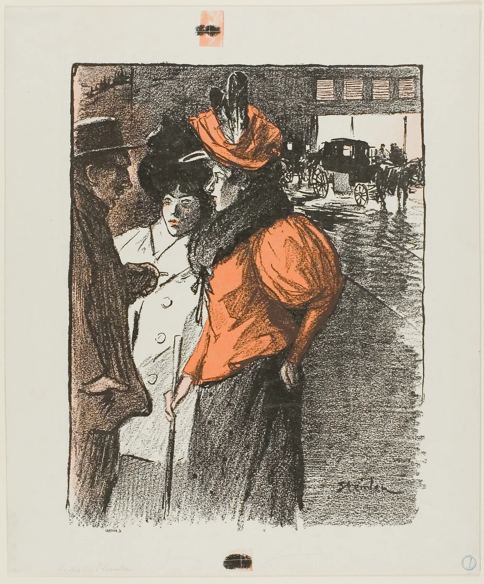Conversation by Théophile Alexandre Steinlen, sculpture, 1879-1923