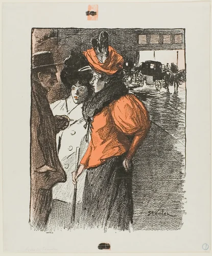 Conversation by Théophile Alexandre Steinlen, sculpture, 1879-1923