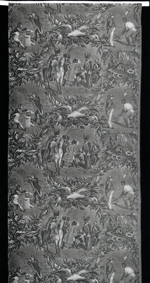 Episodes de la Vie de Napoléon Ier (Episodes from the life of Napoleon the first) (Furnishing Fabric) by George Zipelius
Eugene-Louis Lami
Horace Vernet
Jean-Pierre-Marie Jazet, textile, 1839-1840