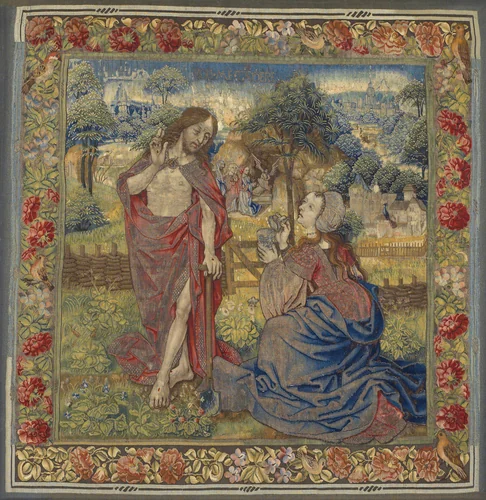 Christ Appearing to Mary Magdalene (“Noli me tangere”) by Southern Netherlands, textile, 1485-1500