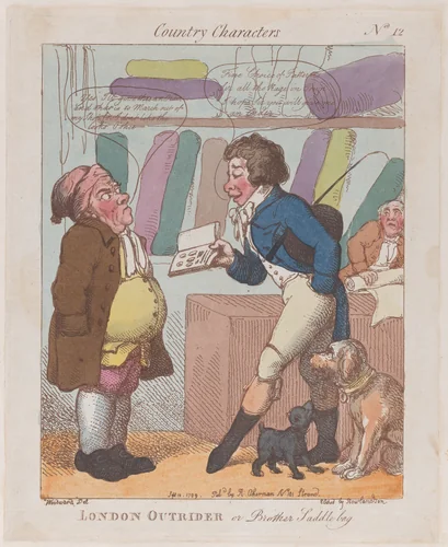 London Outrider, or Brother Saddlebag by Thomas Rowlandson, print, 1799