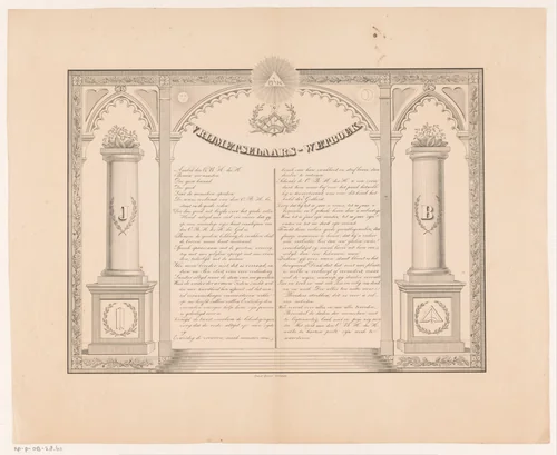 Vrijmetselaars - wetboek by anonymous, print, 1835-1877