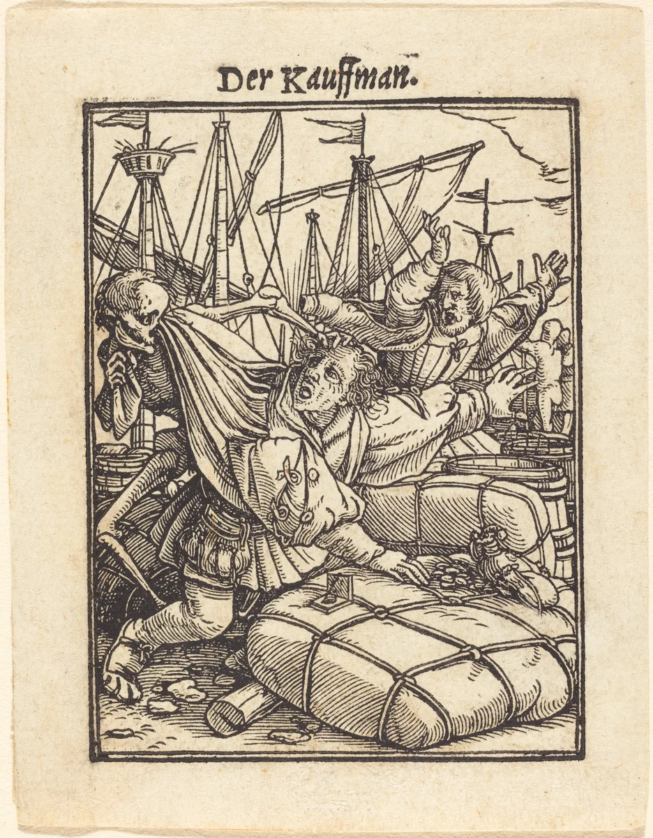 Der Kauffman (The Merchant) by Hans Lützelburger, print, 1521-1531