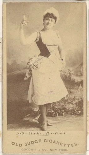 Sadie Martinot, from the Actors and Actresses series (N171) for Old Judge Cigarettes by Goodwin & Company, photograph, 1886-1890