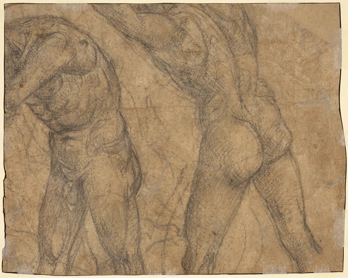 Two Nude Figures [verso] by Luca Signorelli, drawing, 1500