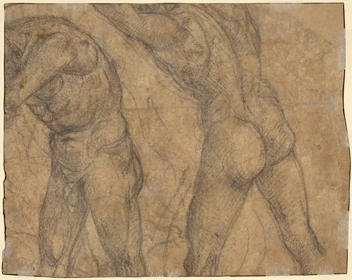Two Nude Figures [verso] by Luca Signorelli, drawing, 1500