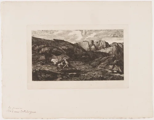 Fear (La Peur) by Odilon Redon, print, 1866