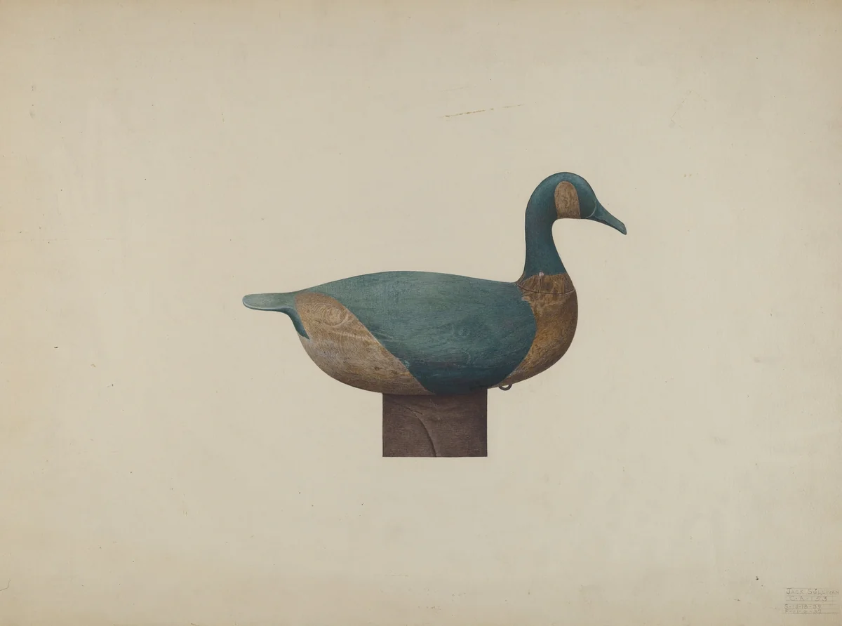 Decoy Duck by John Sullivan, index of american design, 1939