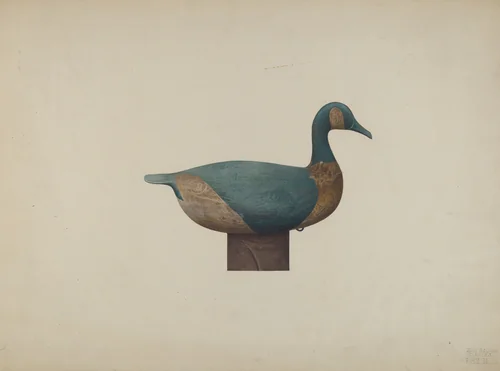 Decoy Duck by John Sullivan, index of american design, 1939