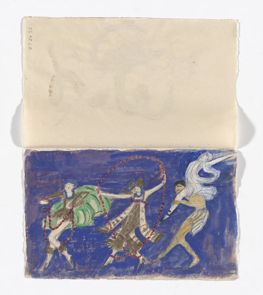 Costume design (Orpheus and Georgette) for artist's ballet Orphée of the Quat-z-arts by Florine Stettheimer, drawing, 1912