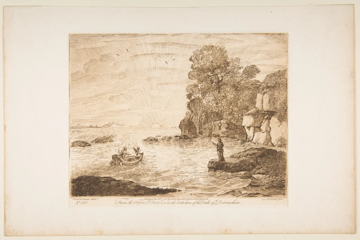 Christ Summoning Peter and Andrew by Richard Earlom, print, 1776