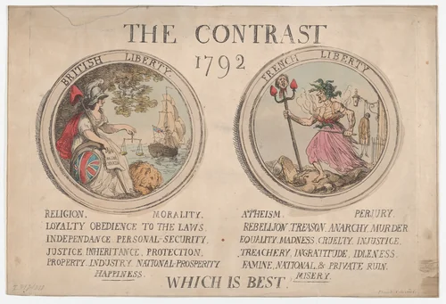 The Contrast by Thomas Rowlandson, print, 1792