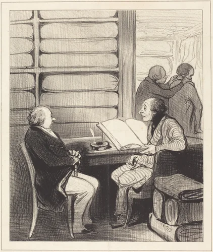 Oui, mon cher monsieur Badoulard, je vais... by Honoré Daumier, print, 1845