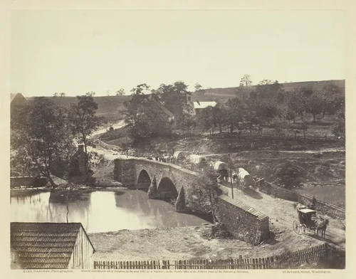 Antietam Bridge, Maryland by Barnard and Gibson, photograph, 1862
