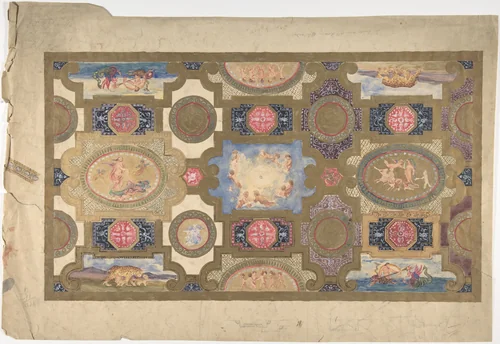 Ceiling Design by anonymous, drawing, 1800-1899