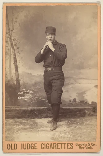 Gleason, Pitcher, Philadelphia, from the series Old Judge Cigarettes by Goodwin & Company, photograph, 1888