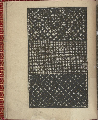 Ce est ung tractat de la noble art de leguille ascavoir ouvraiges de spaigne... page 16 (verso) by Willem Vosterman, book, 1527-1540