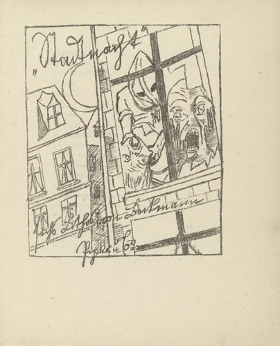 Title page (Titelblatt) from Stadtnacht (City Night) by Max Beckmann, illustrated book, 1921