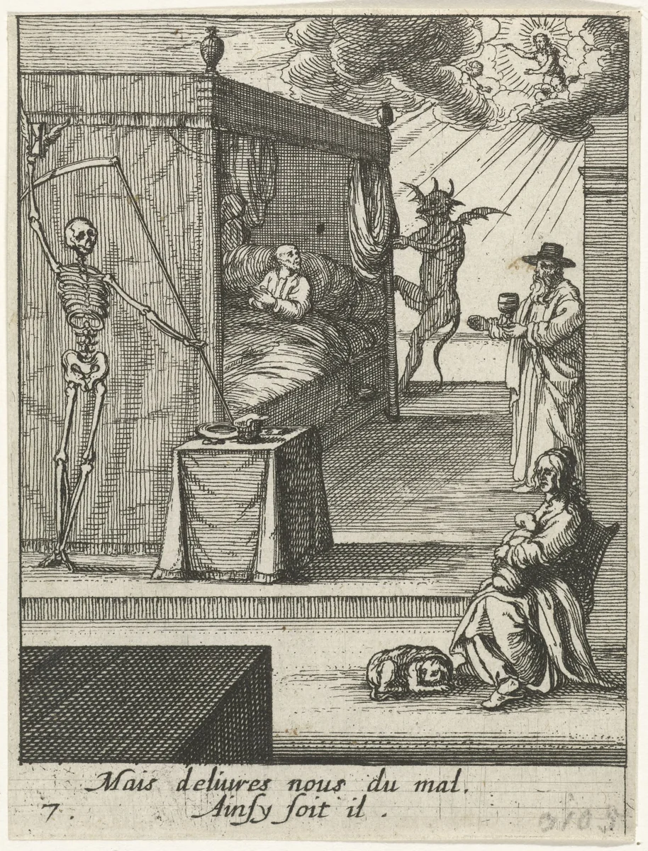 Red ons uit de greep van het kwaad by Albert Flamen, print, 1648