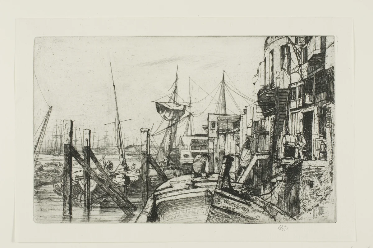 Limehouse by James McNeill Whistler, print, 1859