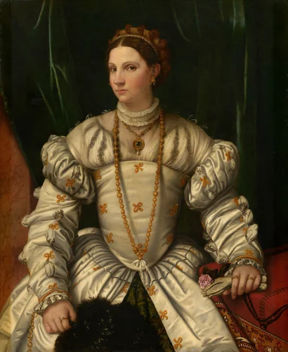 Portrait of a Lady in White by Moretto da Brescia, painting, 1540