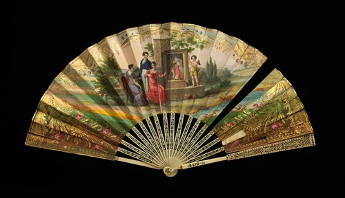 Fan by Dubois, artwork, 1820-1830